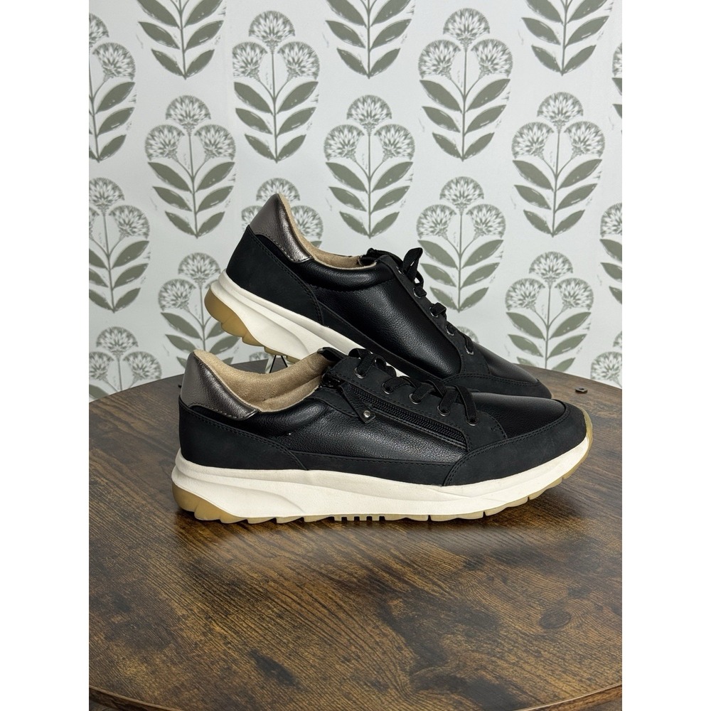 Naturalizer Sport Women's Jace Black Lace-Up Zip Athletic Sneakers Sz 12 NEW